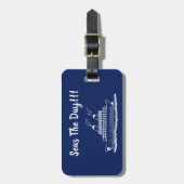 Seas The Day Vacation Cruise Ship Gepäckanhänger (Vorderseite vertikal)