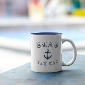Seas the Day Zweifarbige Tasse