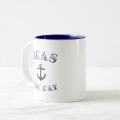 Seas the Day Zweifarbige Tasse (Vorderseite Links)