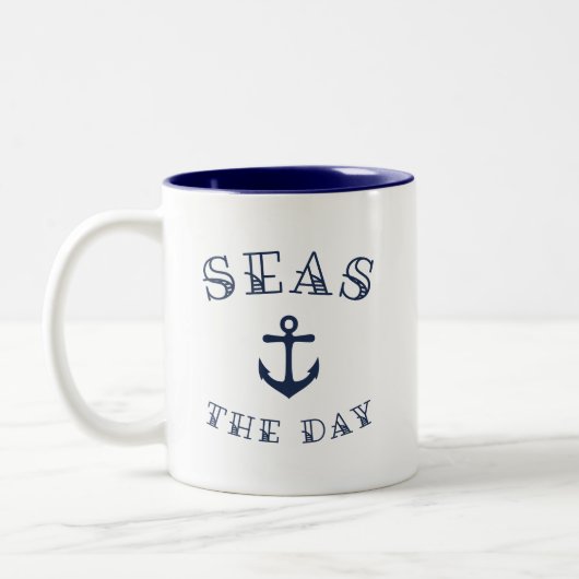 Seas the Day Zweifarbige Tasse (Links)