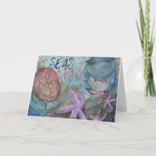 Seas Your Day Jede Gelegenheit Aquarell Seekarte Karte