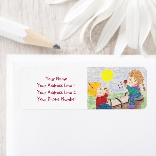 Seasaw lustige Rücksendeadressen-Aufkleber (Insitu)