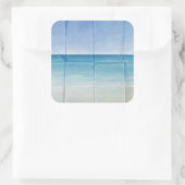 Seascape 1984 quadratischer aufkleber (Tasche)