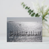 Seascape 1 Feier zum Lebensdenkmal Einladung (Stehend Vorderseite)