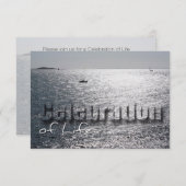 Seascape 1 Feier zum Lebensdenkmal Einladung (Vorne/Hinten)