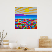 Seascape Acrylic Fine Art Poster (Küche)