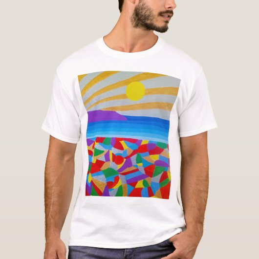 Seascape Acrylic Fine Art T-Shirt (Vorderseite)
