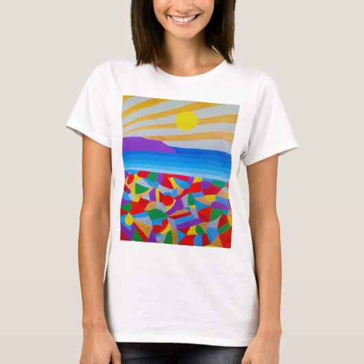 Seascape Acrylic Fine Art T-Shirt (Vorderseite)