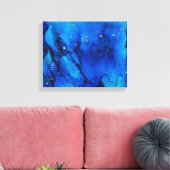 Seascape Alcohol Ink Abstract Leinwanddruck (Insitu (Wohnzimmer))