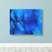 Seascape Alcohol Ink Abstract Leinwanddruck (Insitu (Holzboden))
