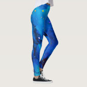Seascape Alcohol Tinte Abstrakt Leggings (Rechts)