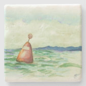 Seascape Aquarell Booy Art Untersetzer (Vorderseite)