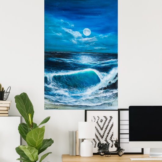 Seascape Art on Poster (Heimbüro)