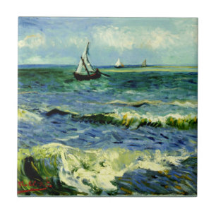 Seascape at Saintes-Maries by van Gogh Fliese