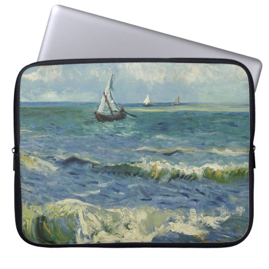 Seascape at Saintes-Maries (F415)Van Gogh Fine Art Laptopschutzhülle (Vorderseite)