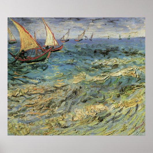 Seascape at Saintes-Maries - Van Gogh Poster (Vorne)