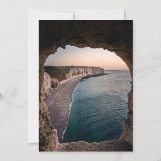 Seascape Beach feiern Einladung Hochzeit (Rückseite)