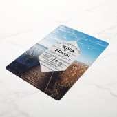 Seascape Beach feiern Hochzeitsfoil Einladung (Gedreht)