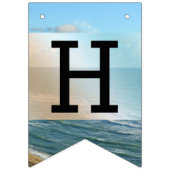 Seascape Beach Hochzeit Blue Ocean Wimpelkette (Zweite Fahne)