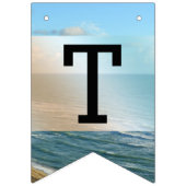 Seascape Beach Hochzeit Blue Ocean Wimpelkette (Erste Fahne)