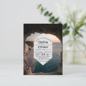 Seascape Beach Hochzeit Einladung Postkarte (Stehend Vorderseite)