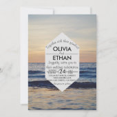 Seascape Beach Hochzeitseinladung Einladung (Vorderseite)