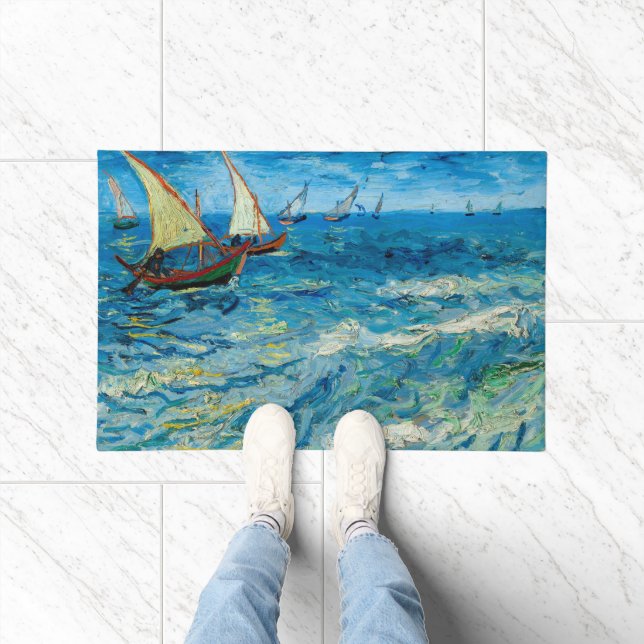 Seascape bei Saintes-Maries | Vincent van Gogh Fußmatte (Indoor)