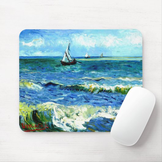 Seascape bei Saintes-Maries, Vincent Van Gogh Mousepad (Mit Mouse)