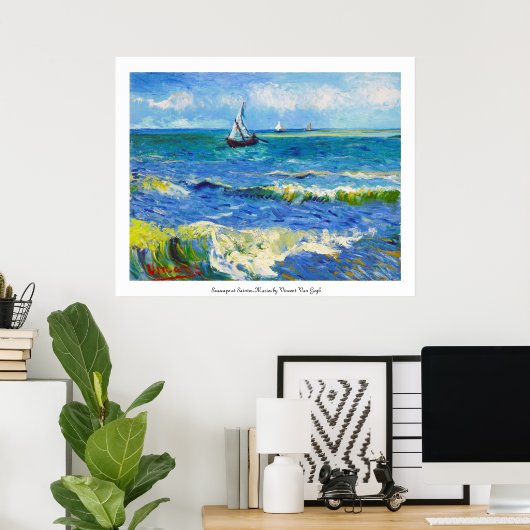 Seascape bei Saintes-Maries Vincent Van Gogh Poster (Heimbüro)