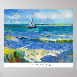 Seascape bei Saintes-Maries Vincent Van Gogh Poster