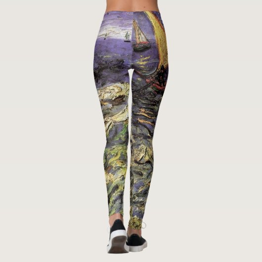 Seascape bei Saintes Maries von Vincent van Gogh Leggings (Rückseite)