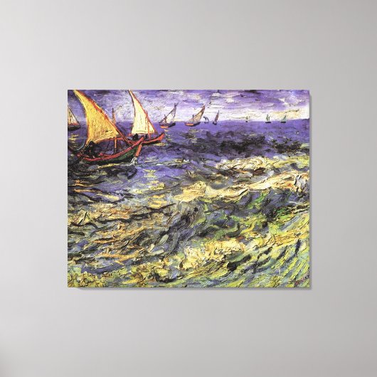 Seascape bei Saintes-Maries von Vincent van Gogh Leinwanddruck (Vorderseite)