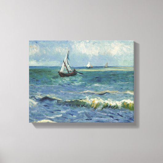 Seascape bei Saintes-Maries von Vincent van Gogh Leinwanddruck (Vorderseite)