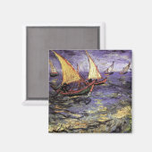Seascape bei Saintes Maries von Vincent van Gogh Magnet (Vorderseite/Rückseite)