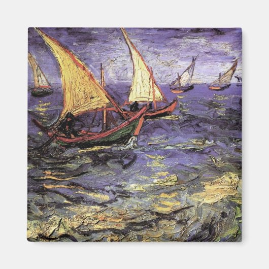 Seascape bei Saintes Maries von Vincent van Gogh Magnet (Vorne)