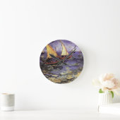 Seascape bei Saintes Maries von Vincent van Gogh Runde Wanduhr (Zuhause)