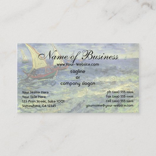 Seascape bei Saintes-Maries von Vincent van Gogh Visitenkarte (Vorderseite)