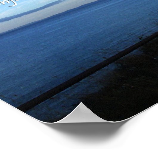 Seascape & Ben Franklin Zitat über das Zögern Poster (Ecke)