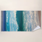 Seascape Blue Ocean Wave Strandtuch (Vorderseite)