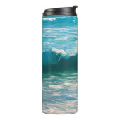 Seascape Blue Ocean Wave Thermosbecher (Nach links gedreht)