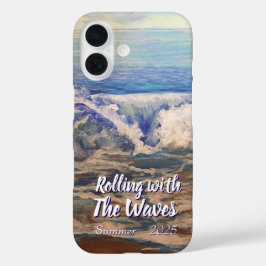 Seascape Blue Waves NATURE Personalisieren iPhone 16 Hülle