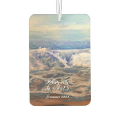 Seascape Blue WAVES Personalize Air Freshener Autolufterfrischer (Rückseite)
