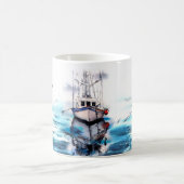 Seascape Boat Birds Kaffeetasse (Mittel)