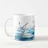Seascape Boat Birds Kaffeetasse (Links)