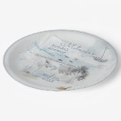 Seascape-Brautparty Pappteller (Schrägansicht)