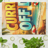 Seascape Coastal Currently Off Duty Artwork Geschirrtuch (Gefaltet)