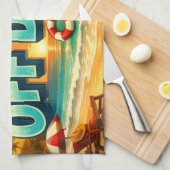 Seascape Coastal Currently Off Duty Artwork Geschirrtuch (Viertel Falte)