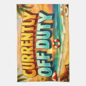 Seascape Coastal Currently Off Duty Artwork Geschirrtuch (Vertikal)