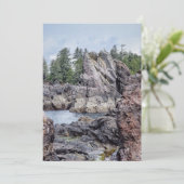 Seascape Crest Einladung (Stehend Vorderseite)