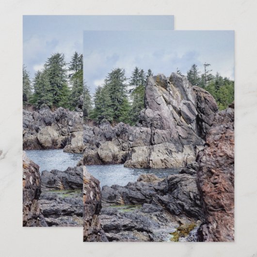 Seascape Crest Einladung (Vorne/Hinten)